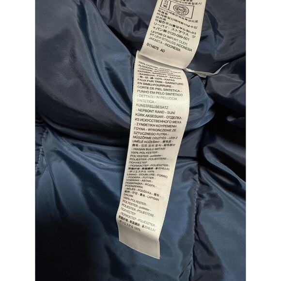 Levis Strauss Jacket Mens Small Light Wash Denim Down Puffer Coat RDS Warm - Picture 13 of 14